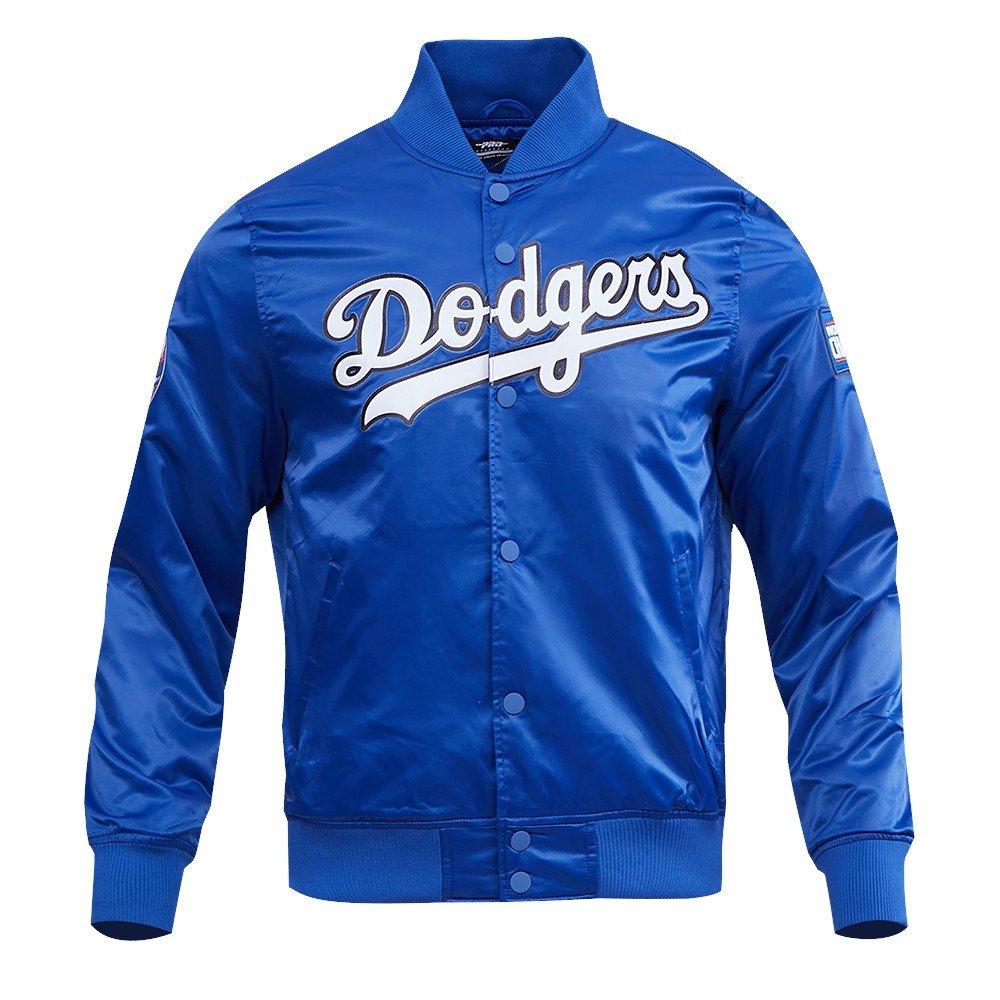 Pro Standard Men's MLB Los Angeles Dodgers Big Logo Satin Jacket - Blue - BLUE